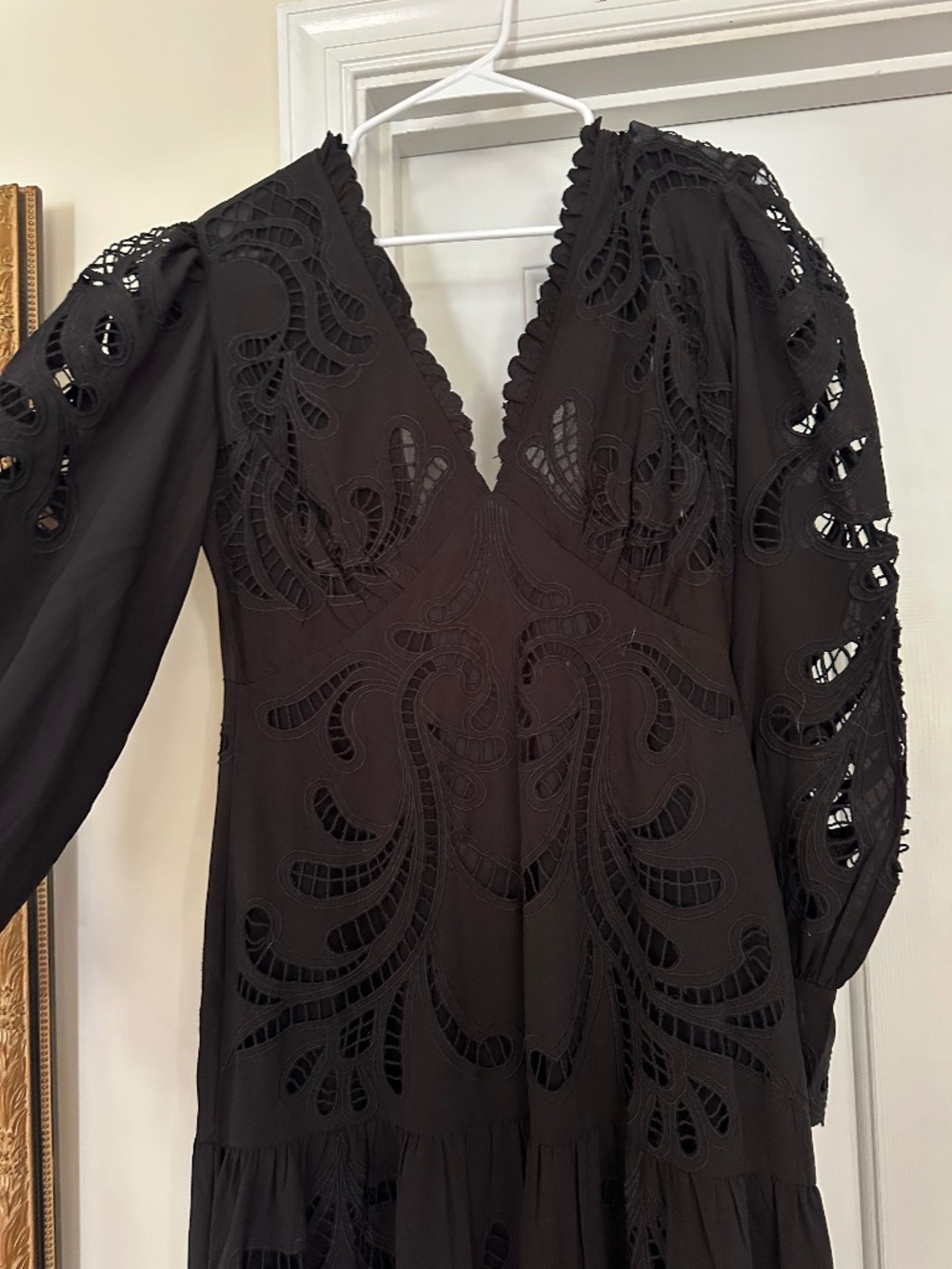 Nasty Gal Black Lace Maxi Dress